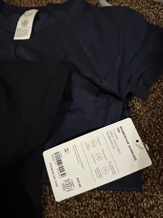 Athleta women’s Short-Sleeve Performance Tee - Black & Navy two tops! - Picture 3 of 5